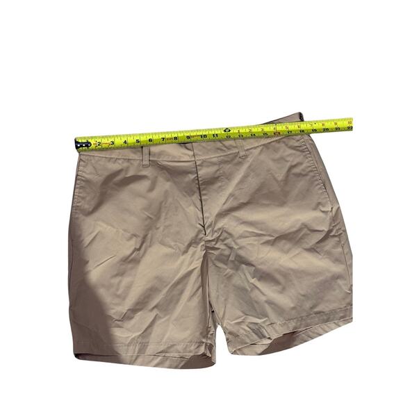 J.Crew 7” Inseam Khaki Chino Shorts Size 35 Beige Flat Front Fair Trade - Picture 4 of 4